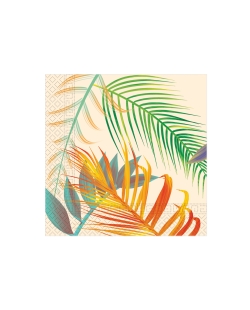 Servilletas 25 x 25cm Hojas Tropicales 3Ply Fsc