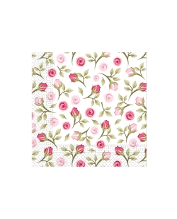 Servilletas 25 x 25cm Rosas Romanticas