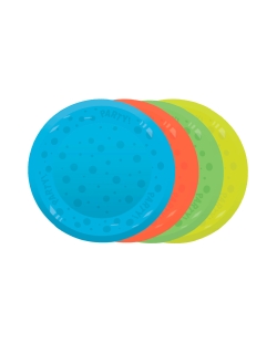 Plato Plastico Reutilizable 21cm Semitransp. Colores Mix