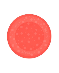 Plato Plastico Reutilizable 21cm Fluor Naranja