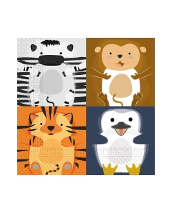 Servilletas 33X33cm Zoo Fsc