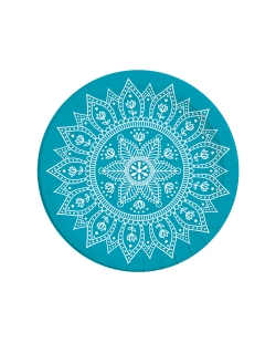 Platos 23cm Profundo Mandala Turquesa/Blanco Fsc