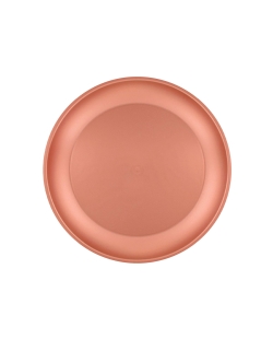 Plato Plastico Reutilizable 21cm Rosa Oro