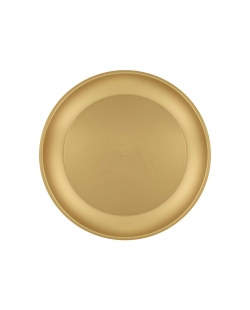 Plato Plastico Reutilizable 21cm Oro