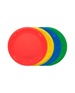 Plato Plastico Reutilizable 21cm Colores Brillantes Mixto