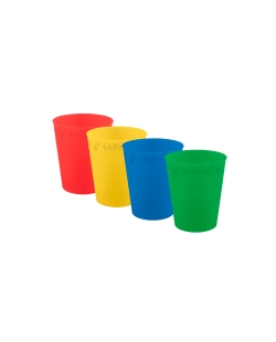 Vaso Plastico Reutilizable 250ml Colores Brillantes Mixto