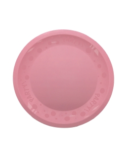 Platos Plastico Reutilizable 21cm Rosa Pastel