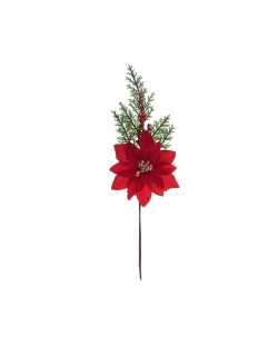 Rama Flor Pascua 13X30cm Poliester/Plastico ***OFERTA DTO NO ACUMULABLE