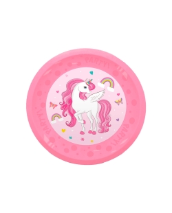 Plato Plastico Reutilizable 21cm Unicornio