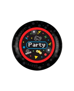 Plato Plastico Reutilizable 21cm Game Party