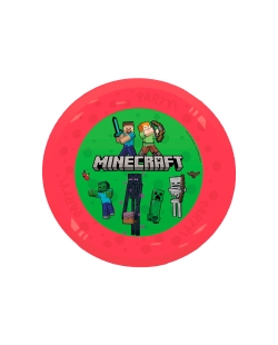 Plato Plastico Reutilizable 21cm Minecraft