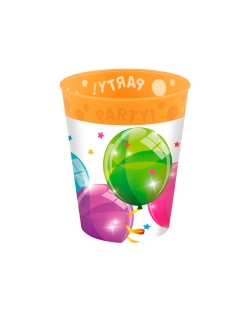 Vaso Plastico Reutilizable 250ml Globos