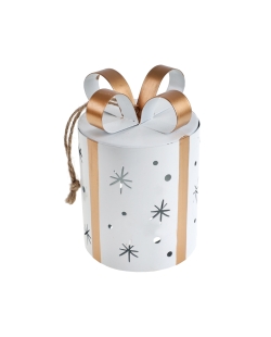 Adorno Regalo Calado Blanco 7X10.5cm Metal ***OFERTA DTO NO ACUMULABLE