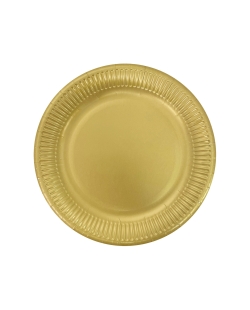 Platos 23cm Oro Metal Fsc