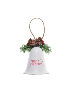 Adorno Campana Blanco 8X11.5cm Metal/Madera/Plastico ***OFERTA DTO NO ACUMULABLE