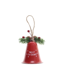 Adorno Campana Rojo 8X11.5cm Metal/Madera/Plastico ***OFERTA DTO NO ACUMULABLE