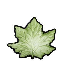Cuenco Forma Hoja Grd. Verde 14X12X2cm Vidrio ***OFERTA DTO NO ACUMULABLE