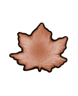 Cuenco Forma Hoja Grd. Marron 14X12X2cm Vidrio ***OFERTA DTO NO ACUMULABLE