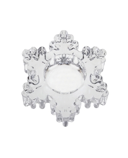 Portavelas Copo Nieve Transparente 11.5X3.5cm Vidrio ***OFERTA DTO NO ACUMULABLE
