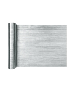 Camino Mesa Brillante Plata 27cm Poliester 2,5m***OFERTA DTO NO ACUMULABLE