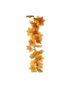 Guirnalda Hojas Otoño Naranja 155cm Tejido Poliester ***OFERTA DTO NO ACUMULABLE