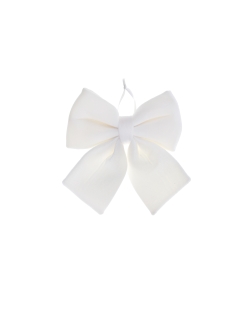 Lazo Peq. Blanco 15X18cm Terciopelo Poliester ***OFERTA DTO NO ACUMULABLE