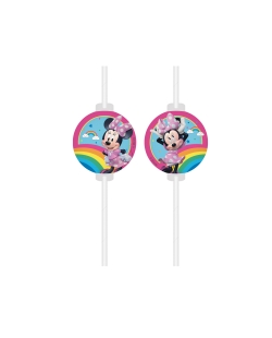 Pajitas Papel Minnie Arcoiris Fsc