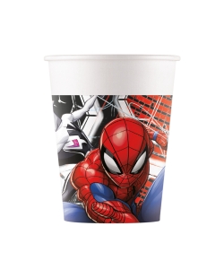 Vasos Papel 200ml Spiderman Telaraña Fsc