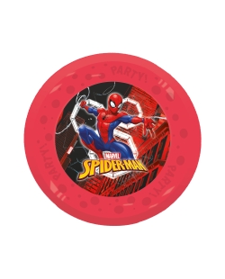 Plato Plastico Reutilizable 21cm Spiderman Telaraña