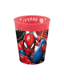 Vaso Plastico Reutilizable 250ml Spiderman Telaraña