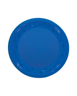 Plato Plastico Reutilizable 21cm Azul