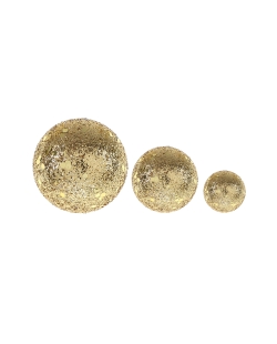 Bolas Purpurina Oro 3.5,4.5&6.5cm Poliestireno ***OFERTA DTO NO ACUMULABLE