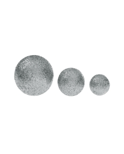 Bolas Purpurina Plata 3.5,4.5&6.5cm Poliestireno ***OFERTA DTO NO ACUMULABLE