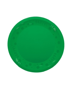 Plato Plastico Reutilizable 21cm Verde