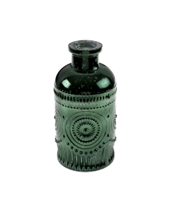 Florero Vintage Brillante Verde Abeto 6X12cm Vidrio ***OFERTA DTO NO ACUMULABLE
