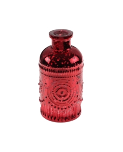 Florero Vintage Brillante Rojo 6X12cm Vidrio ***OFERTA DTO NO ACUMULABLE