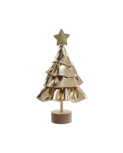 Arbol Navidad Brillante Oro 7X12cm Poliester/Madera/Poliestireno ***OFERTA DTO NO ACUMULABLE