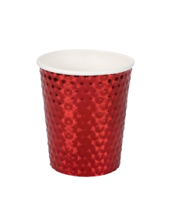 Vaso Martillado Rojo 8X9cm/29cl Carton ***OFERTA DTO NO ACUMULABLE