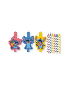 Velas Stitch Y Angel Velas Multicolor 