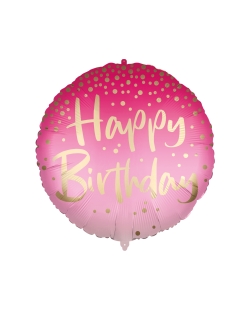 18/46cm Happy Bday Oro/Rosa, Cinta Y Peso ***OFERTA DTO NO ACUMULABLE