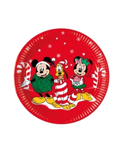 Platos 20cm Mickey Xmas Fsc