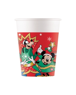 Vasos Papel 200ml Mickey Xmas Fsc