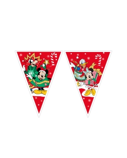 Banderin Papel Mickey Xmas Fsc