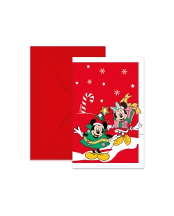 Invitaciones Mickey Xmas Fsc