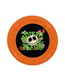 Plato Plastico Reutilizable 21cm Pesadilla Antes Navidad