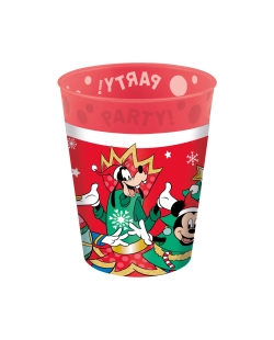 Vaso Plastico Reutilizable 250ml Mickey Xmas