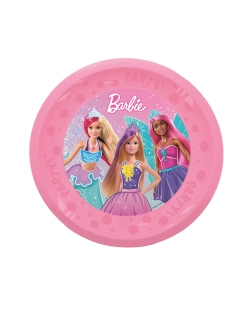 Plato Plastico Reutilizable 21cm Barbie