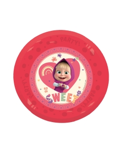 Plato Plastico Reutilizable 21cm Masha Dulce