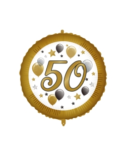 18/46cm Cumpleaños 50 Oro/Plata, Cinta Y Peso ***OFERTA DTO NO ACUMULABLE