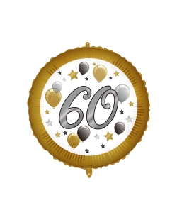 18/46cm Cumpleaños 60 Oro/Plata, Cinta Y Peso ***OFERTA DTO NO ACUMULABLE